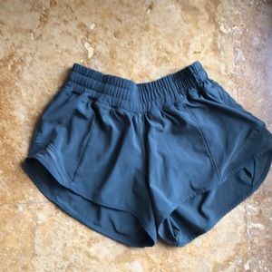 Lululemon army green running shorts